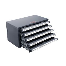 VEVOR Drill Bit Dispenser Cabinet, Five-Drawer Drill Bit Organizer Cabinet for 33/64" to 63/64" Steel Drill Dispenser Organizer Cabinet with Labe