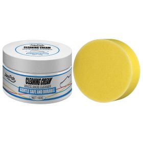 Jue-Fish Small White Shoes Cleaning Cream, Strong Decontamination Cleaning Cream Wash Sports Canvas Shoes To Stains