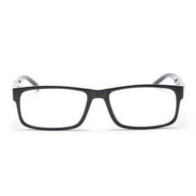 Middle-aged and elderly Comfortable Square Stylish High Definition Reading Glasses (Color: Black, number of degrees: 100)