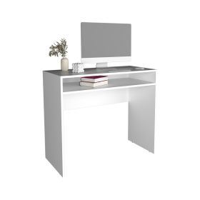 Craig Computer Desk with 1 Shelf (Color: White)
