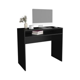 Craig Computer Desk with 1 Shelf (Color: Black)
