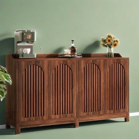Sideboard Buffet (Color: Walnut Brown)